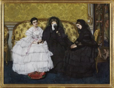 Alfred Stevens, La Consolation ou La visite de condoléances, 1857